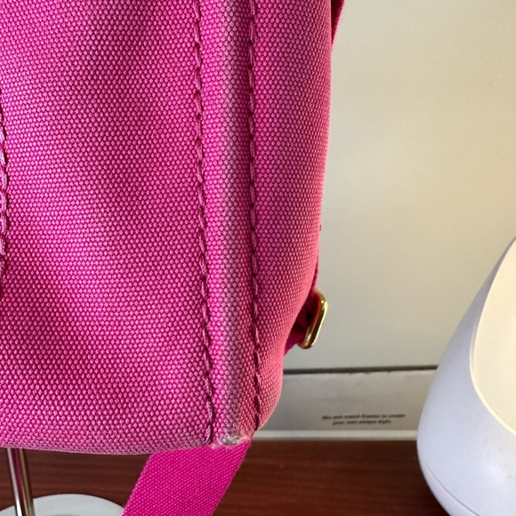 Prada Pink Canapa Canvas Logo Print Tote - Picture 6 of 13